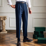 Aidase British Men Summer Paris Waist Straight Pants Italian High Waist Slim Solid Suit Shorts Man Business aidase-shop