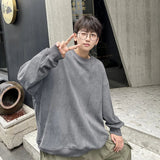 AIDASE  -  Fall Winter Large Size 300 Pou Retro Suede Sweatirt Men Heavyweight Trendy Brand Ins Loose Casual Hatl Jaet aidase-shop