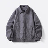 AIDASE  -  Suede Collar Jacket Men's Casual Loose Fit Fashionable Autumn Winter Vintage Trendy Outerwear Versatile Handsome Open Cardigan aidase-shop