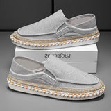 AIDASE  -  Men's Fishing Shoes Slip-On Breathable Beijing Cloth Shoes Driving Casual Lazy Shoes Canvas round Toe Flat Heel Leisure Shoes aidase-shop