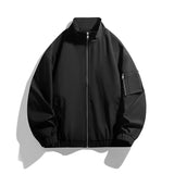 AIDASE  -  Thin Stand Collar Workwear Jacket Men New Spring Autumn Men's Solid Color Coat Zipper Fashion Windproof Bomber Jackets Man aidase-shop