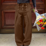AIDASE  -  Men Pants Solid Color Button Joggers Loose Casual Straight Trousers Men Streetwear Fashion Male Long Pants S-5XL aidase-shop