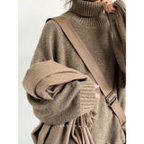 Aidase Autumn Winter Japanese Streetwear Turtleneck Sweater Korean Vintage Couple Knit Pullovers Men Women Harajuku Casual Knitwears aidase-shop