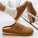 AIDASE  -  Half Slippers Outdoor High Quality Anti-slip Men Leisure Shoes Summer Mesh Breathable Soft Comfortable Flat-bottomed Slippers aidase-shop