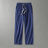 Aidase 2025 Men Linen Pants Men Pants Summer Male Casual Solid Color Pants Male Straight Leg Cotton Linen Pants Thin Trousers 6XL 9XL