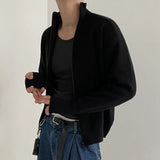 Aidase Korean Style Men's Wear Zipper Knitted Cardigan Coat Autumn Loose Fashion  Lazy Sweater New Trendy Male Knits aidase-shop