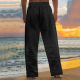 AIDASE  -  autumn and winter Hawaii beach men's printed casual cotton and linen loose trousers aidase-shop