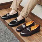 AIDASE  -  Shoes Men Black Brown Suede Leather Shoes One Step Lightweight Driving Travel Fashion Dress Shoes Size 38-46 Men Shoes aidase-shop