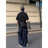 Aidase Baggy Cargo Jeans big pocket Trousers Male Denim Pants Wide Leg Pant women's Jeans Loose Casual Streetwear Hip Hop Harajuku