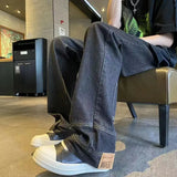 Aidase Wear Mens High Street Vibe Jeans Clean Fit Loose Straight Denim Pants Spring Summer Design Sense Trousers Unisex aidase-shop
