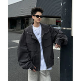 AIDASE  -  Outdoor Work Jacket Men's Spring Autumn American Retro Zipper Coat Silhouette Bomber Handsome High Street Flying Work Jacket aidase-shop