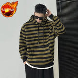 Aidase  Stripe Men's Hooded Sweatshirt Oversize Loose New In Harajuku Fashion Male Hoodie One Piece Sweat Shirt Emo Autumn Cheap Funny