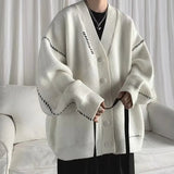 AIDASE  -  Loose Thiened Knitted Men's Sweater Coat V-Ne Casual Sle Autumn Winter Faionable Outerwear for Men Couple's Cardigan aidase-shop