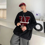 Autumn Men Letter W Patch Sweatshirt Hoodie for Men Oversized Y2k Sweatshirt Korean Fashion Man Clothing Casual Unisex Pullovers aidase-shop