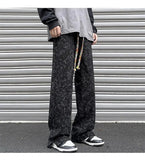AIDASE  -  Creative Tie-Dye Casual Pants Men's American High Street Trend Straight Leg Stylish Sportswear aidase-shop