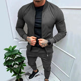 AIDASE  -  Autumn New Contrasting Jacket Men's Spring and Autumn Reversible Standing Collar Handsome Oversized Men's Set aidase-shop