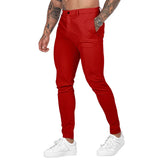 AIDASE  -  Spring Autumn Male Solid Color Slim Cargo Pants Homme Casual Fashion Simple All-match Pencil Trousers Sweatpants Men's Clothing aidase-shop