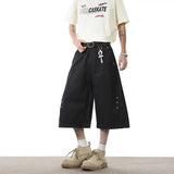 AIDASE  -  Summer American Shorts Trendy Loose Casual Design Curved Knife Seven Quarter Pants Korea Fashion aidase-shop