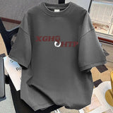 AIDASE  -  Fashion O-Neck Casual Printed Letter T-Shirts Men's Clothing 2025 Summer New Loose Korean Pullovers Tops Young Style Tee Shirt aidase-shop