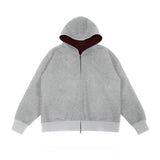 AIDASE  -  Mens Autumn Spring Contrast Color Cardigan Hooded  Thick Premium Loose Heavyweight Top Men's hoodie ventilate essentials hoodie aidase-shop