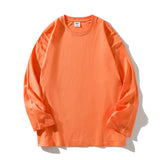 Oversized Men's T-shirts Long Sleeve Quality Cotton Fashion Korean Clothing Tops Solid Color Harajuku Male Tees aidase-shop