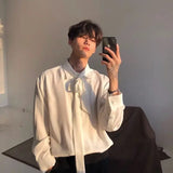 Aidase Japanese Fashion High-end White Shirts Men Women Korean Version 2024 New Trendy Design Solid Color Handsome Long-sleeved Tops aidase-shop