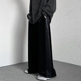 Aidase High Street Casual Sweatpants Men's Gold Velvet Wide-leg Pants Spring Fall Clothes Large Size Trendy Loose Y2k Glossy Long Pants aidase-shop