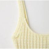 AIDASE  -  Solid Knitted Tight Mini Dress Women Sexy Round Neck Sleeveless Waist Cinched Short Dresses 2025 New Summer Beach Holiday Robe aidase-shop