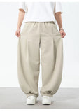 AIDASE  -  Men's Spring Summer New Pleated Design Curved Pants aidase-shop