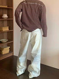AIDASE  -  American Retro High Street Baggy Jeans Men Women Worn out Loose Wide Leg Long Pants Casual Loose Fit Jeans for ex aidase-shop