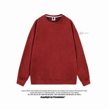 Aidase Vintage Suede Men's Loose Hoodies Gothic Leather Feelings Sweatshirts Casual Autumn Male Oversized Pullovers aidase-shop