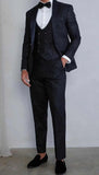 AIDASE  -  Shine Wedding Men Suit Business Wear Tailor-Made Gentleman Tuxedo 3 Pcs Coat Vest Pants Party Singer Groom Suits Size Customized aidase-shop