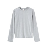 AIDASE  -  New Fitness Training Top Quick Dry Long Sleeve Outdoor Elastic Slim Fit Solid Color Round Neck Comfortable Breathable Shirt aidase-shop