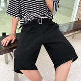 AIDASE  -  White DK Suit orts Men Summer Fre Sle Five-Point Straight Leg Casual Pants mid Waist Zipper Fly College Sle Leisure Wear aidase-shop