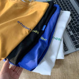 Aidase T-shirt Men's Cotton Street Short-sleeved Summer Round Neck Tops Tees Loose Half Sleeves Letter Print Daily Casual T Shirts aidase-shop