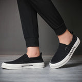 AIDASE  -  Men's Canvas Shoes Slip On Fashion Sneakers Breathable Men Tenis Masculino Leisure Walk Flats Male Shoes Men Moccasins SS25622 aidase-shop