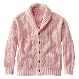 AIDASE  -  New Fashion Simple Basic Solid Color Casual Trendy Turn-down Collar Long Sleeve Knitted Cardigans Men's Breasted Sweater Coats aidase-shop
