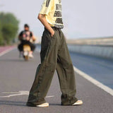AIDASE  -  Summer New Men Cargo Pants American Style Multi-Pocket Loose Straight Wide-Leg Male Pants Stylish Versatile Clothes aidase-shop