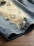AIDASE  -  Retro Ripped Men's Denim Shorts Streetwear Hip Hop High Street Fashion Casual Short Jeans Male Stretch Straight Ripped Shorts aidase-shop