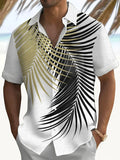 AIDASE  -  Summer Short Sleeve Button Shirt Fashion Men's Shirt Plant Digital Printing Casual Cardigan aidase-shop