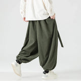 Aidase 2025 Men Streetwear Wide Leg Casual Pants Men Loose Fashion Jogging Sweatpants Solid Color Harem Pants Male Harajuku Trousers
