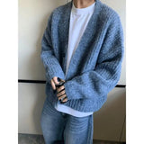 AIDASE  -  American Style Male Cardigan Sweater Casual Knitted Jacket Trendy Simple Long Sleeve Single-breasted Menswear Tide 21E7690 aidase-shop