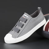 AIDASE  -  New Men's Casual Canvas Sneakers Flat-Sole Breathable Round Toe Trendy Unisex Students Canvas Shoe Elastic Band Soft Insole aidase-shop