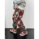 Aidase American Streetwear Geometric Pattern Casual Pants Men Clothing Ethnic Style Jacquard Cargo Trousers Harajuku High Quality Pants aidase-shop