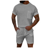 AIDASE  -  Man Tuxedo Suits Male Two Piece T Shirt Business Casual Half Sleeve High Slim Fit Shorts Set Big And Tall Suits Ropa De Hombre aidase-shop