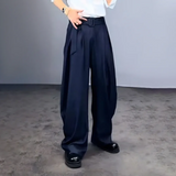 Aidase Mens Suit Pants Belt British Straight Wide-Leg Pants Summer Fashion Personality Versatile Business Casual Pants Men'S Wear 2024 aidase-shop