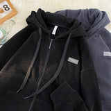 AIDASE  -  Heavy Weight Hooded Sweatshirt Men Spring Autumn Trendy Cardigan Autumn Winter Hip Hop Loose Corduroy Jacket Men Aesthetic Chic aidase-shop