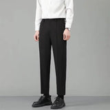 AIDASE  -  Summer New Women's Slim Fit Business Trousers Thin Nine-Piece Pants Korean Version Loose Straight Workwear Trousers aidase-shop