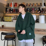 Aidase Hooded Sweater Coat American Vintage Sweater Casual Knitted Sweaters Men Pullover Jumpers Men Fashion Clothing Streetwear Tops aidase-shop