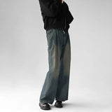AIDASE  -  Korean Popular Baggy Jeans Men Y2k Pants Washed Vintage Straight Wide-Leg Pants Hip Hop High Street Bell Bottoms Denim Trousers aidase-shop